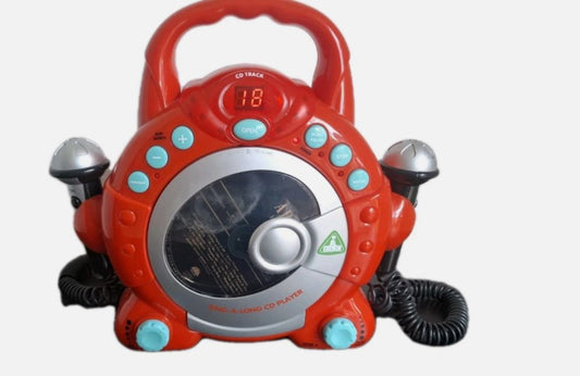 Disco Cd Player W Disco Light Red