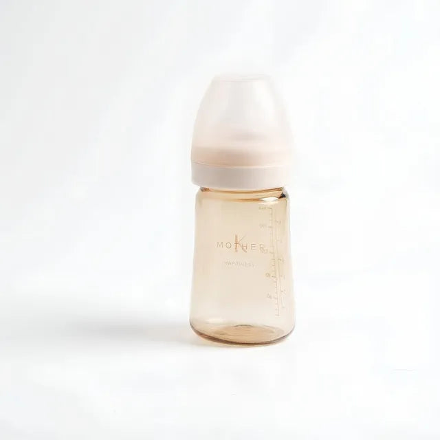 Mother-K Ppsu Feeding Bottle With Nipple Cream Small 180Ml