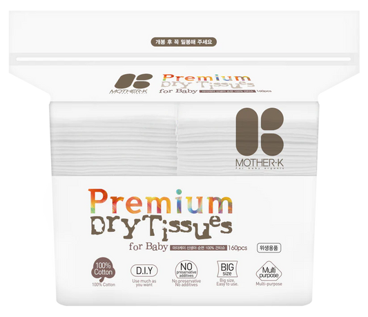 Mother-K Premium Dry Tissues Cotton 160Pcs