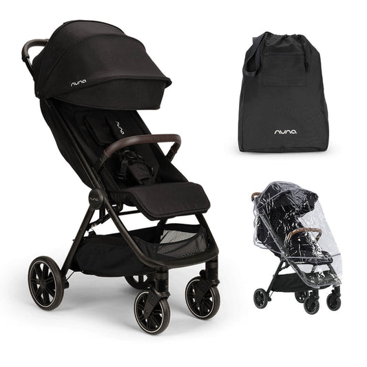 Nuna Trvl Lx With Raincover & Travel Bag (Caviar)