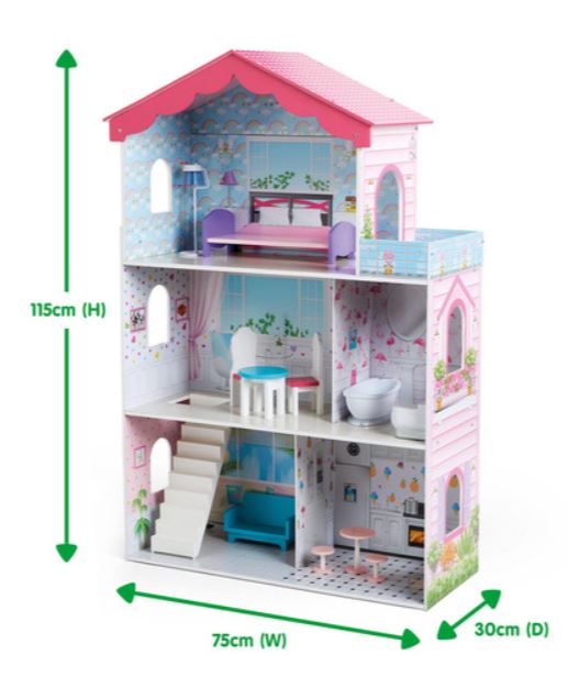 Early Learning Centre Wooden Sparkle Lights Mansion Dolls House