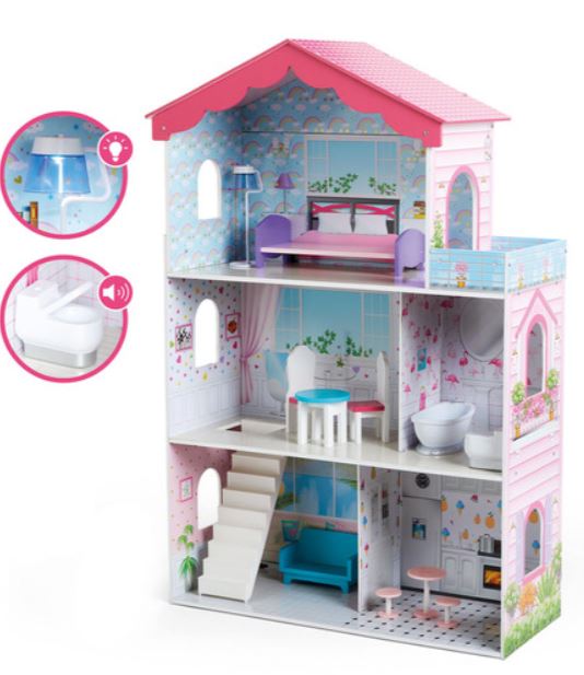 Early Learning Centre Wooden Sparkle Lights Mansion Dolls House