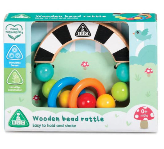 Early Learning Centre Wooden Bead Rattle V2