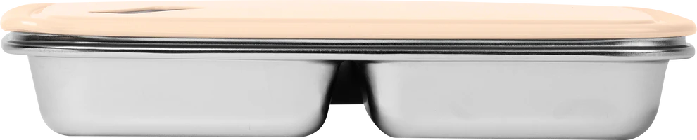 Mother-K Stainless Steel Tray With Lid 700Ml Beige