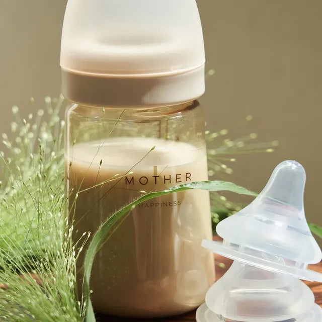 Mother-K Ppsu Feeding Bottle With Nipple Cream Small 180Ml
