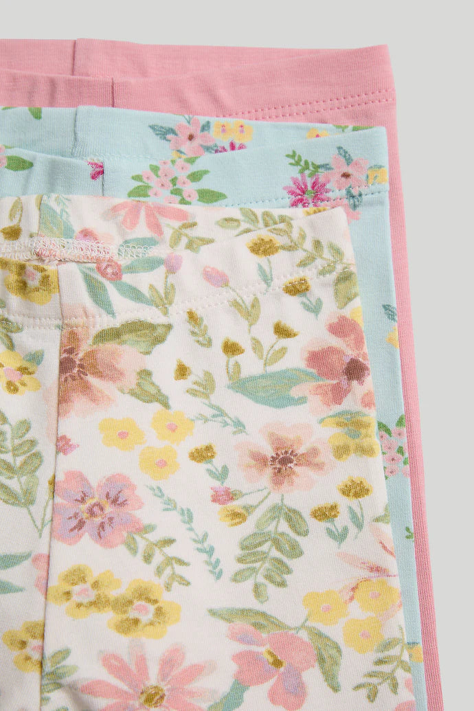 3 Pack Floral Leggings