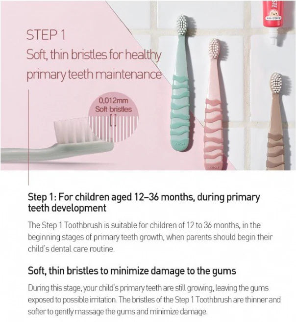 K-Mom Kids Toothbrush 6Pc Step 1 (2-5Years)