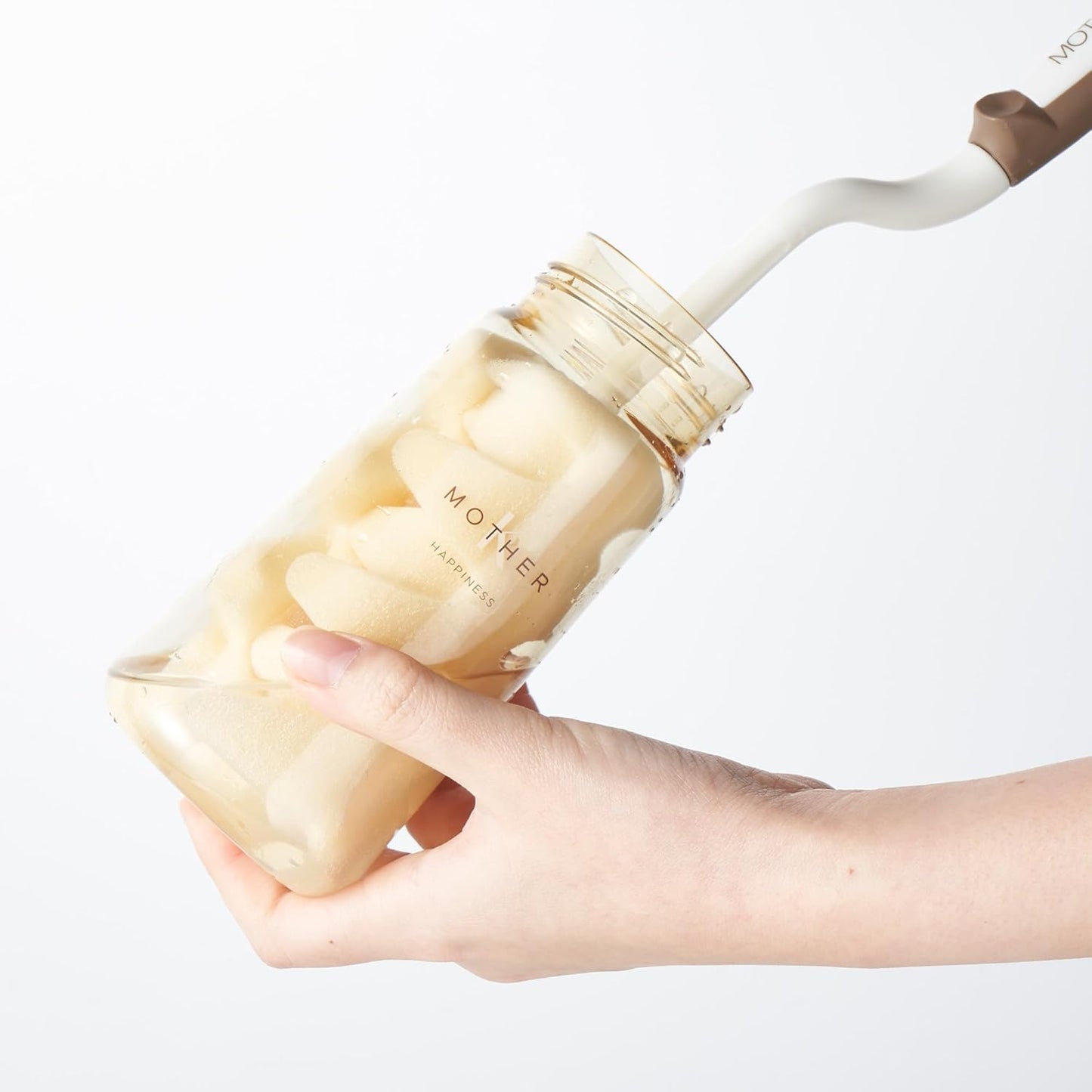 Mother-K Ppsu Feeding Bottle With Nipple Large 280Ml Cream
