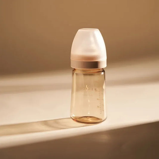 Mother-K Ppsu Feeding Bottle With Nipple Cream Small 180Ml