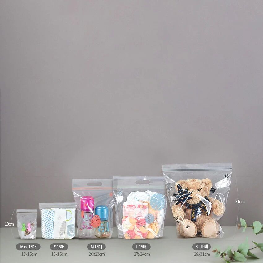Mother-K Eco Baby Zipperbag Small 15X15Cm (15Pcs)