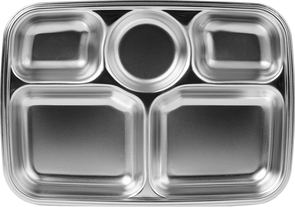 Mother-K Stainless Steel Tray With Lid 700Ml Beige