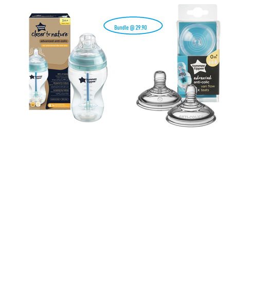 Advanced Anti-Colic Bottle (1pk) with Anti-Colic Vari-Flow Teats (2sets of Teats)