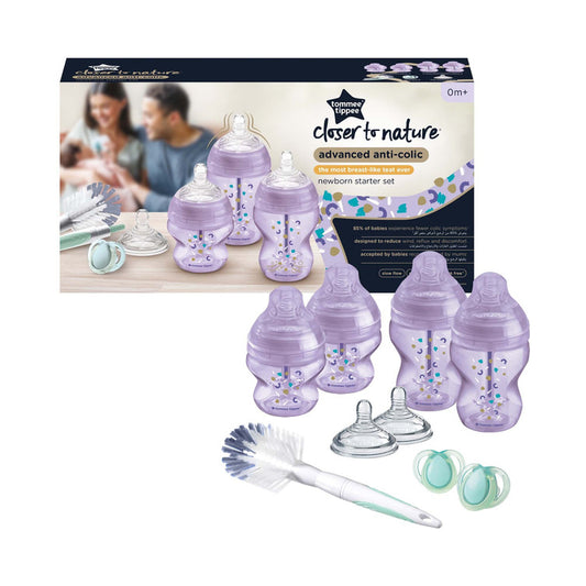 Anti-Colic Starter Bottle Kit ( Purple ) with Baby Carrier 2-Position Sport