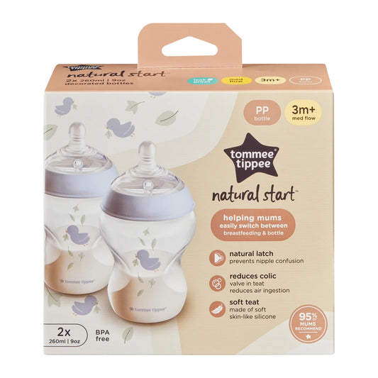 Natural Start Polypropolene 260Ml W/M Teat- 2Pk