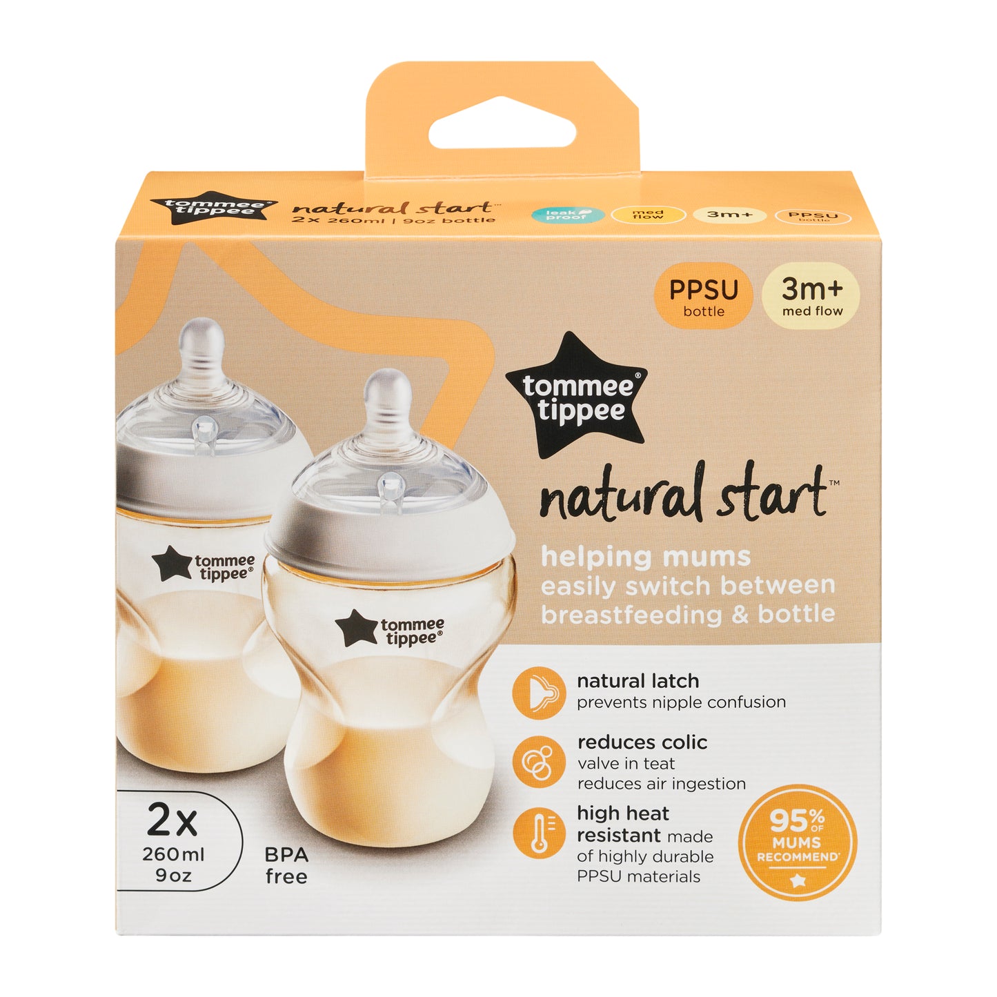 Natural Start Ppsu 2X260Ml W/M Teat
