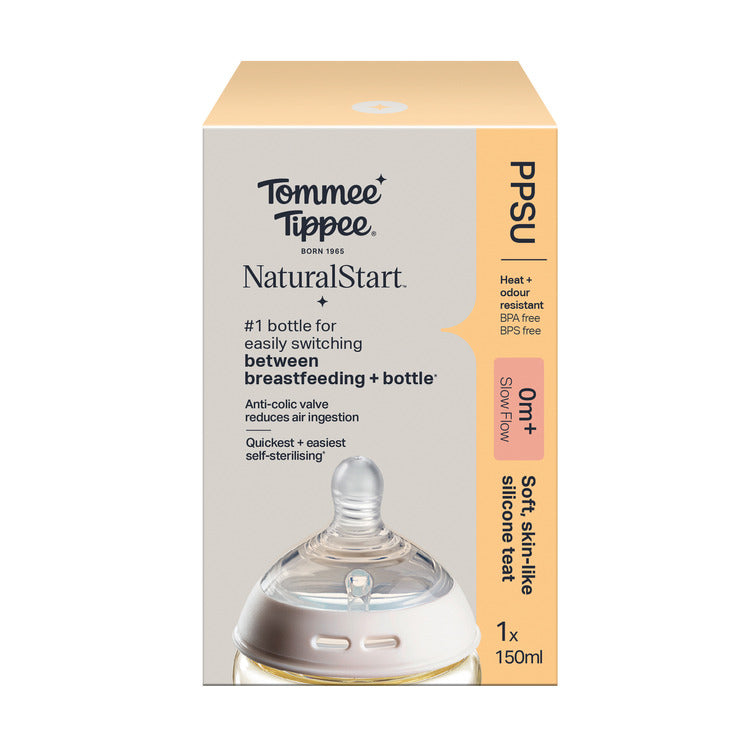 Natural Start PPSU Bottle (1pk) with Closer To Nature Medium Flow Anti-Colic Teats (2sets of Teats)