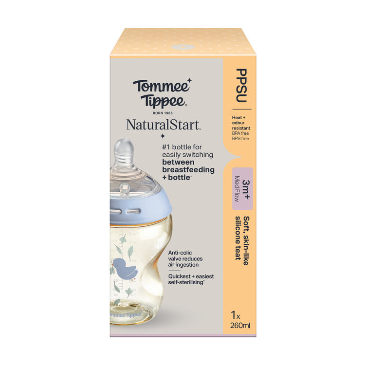 TT SIT PPSU Bottle 260ML W/ M Teat Bird