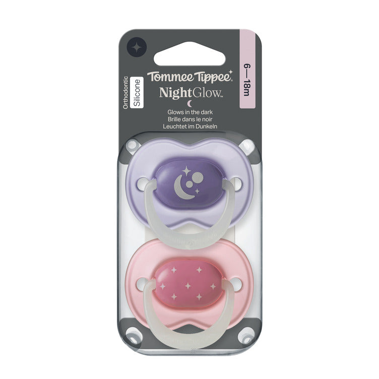 TT 2X6-18M Night Silicone Soother Girl