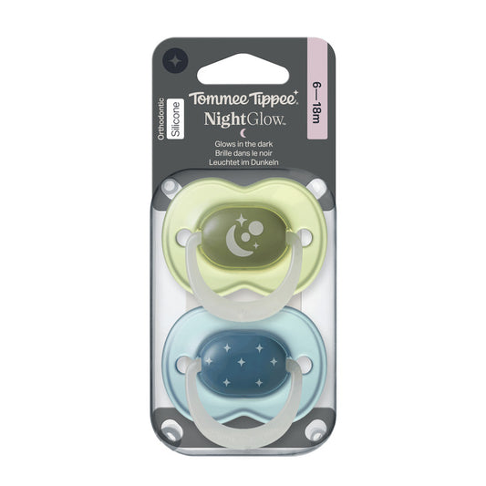 Night Glow Silicone Soother 2X6-18M - Boy