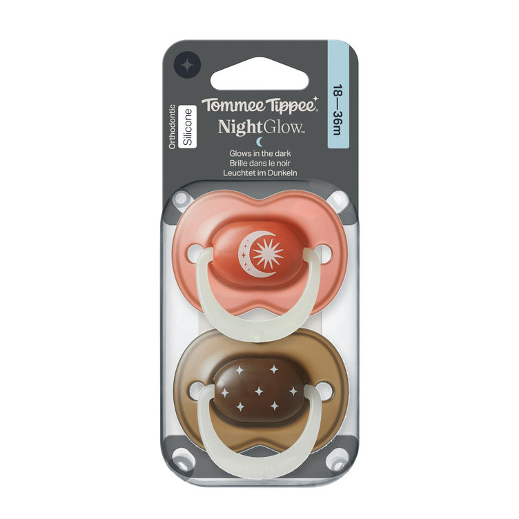 TT 2X18-36M Night Silicone Soother Boy