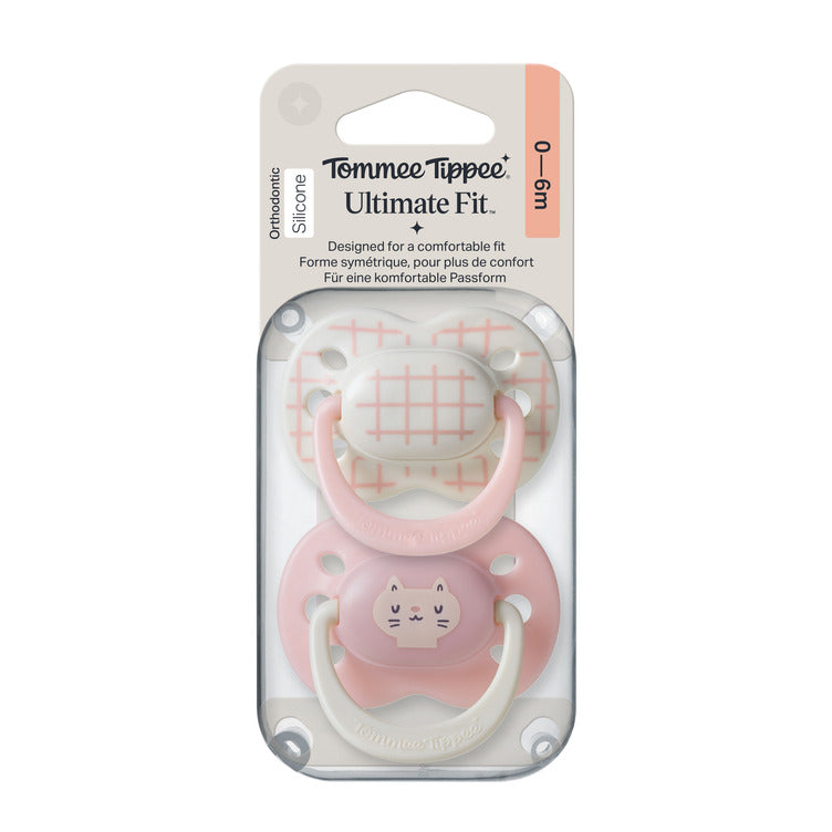 TT 2X 0-6M Ultra-Fit Silicone Soother Girl