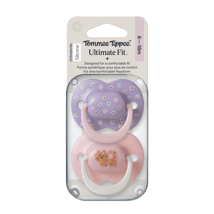 TT 2X6-18M Ultra-Fit Silicone Soother Girl