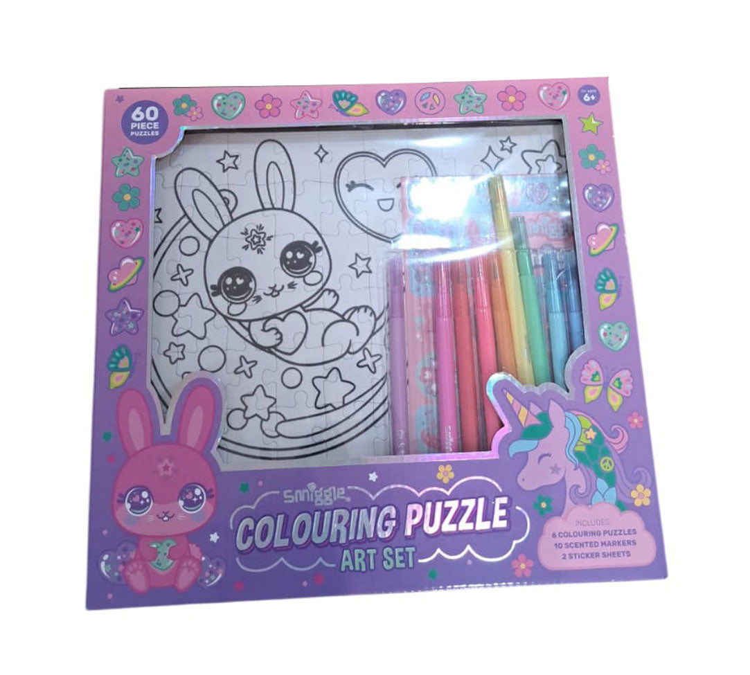 Stars Colouring Puzzle Art Set - Pink - 470059