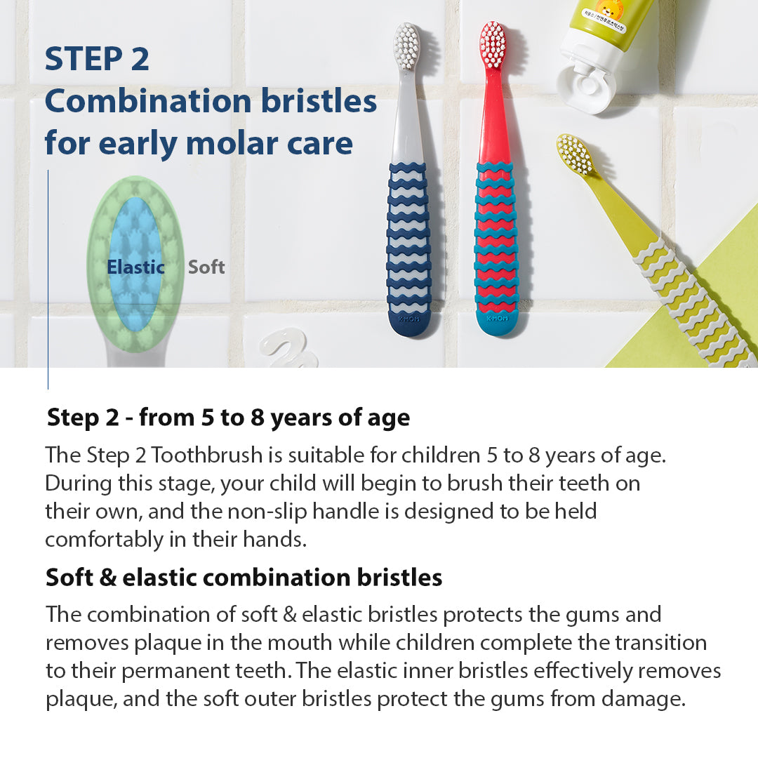 K-Mom Kids Toothbrush 6Pc Step 2 (5-8Years)
