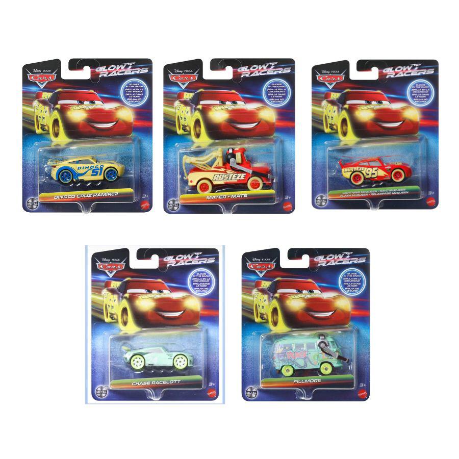 Disney And Pixar Cars Glow Racers Die-Cast Vehicles Assortment