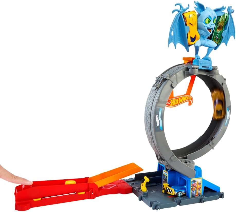 Hot Wheels City Bat Loop Attack Playset