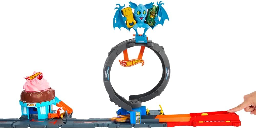 Hot Wheels City Bat Loop Attack Playset