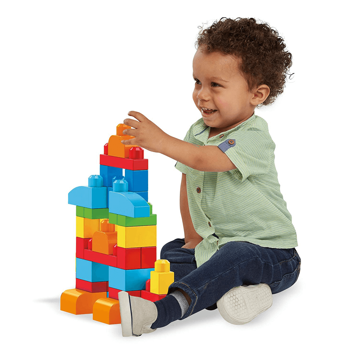 Mega Bloks First Builders Big Building Bag 60Pc Blue