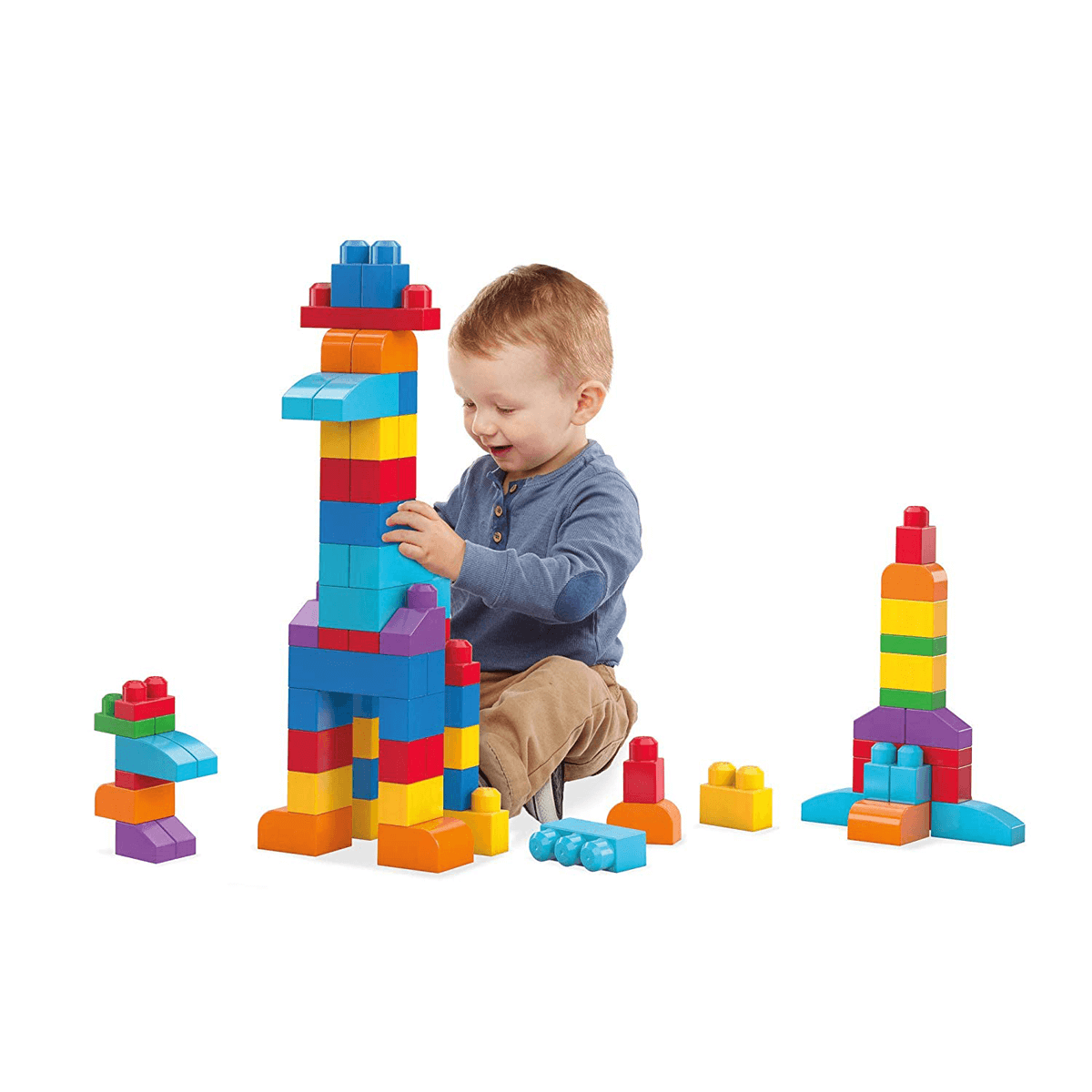 Mega Bloks First Builders Big Building Bag 60Pc Blue