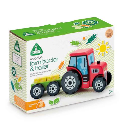 Early Learning Centre Wooden Tractor & Trailer