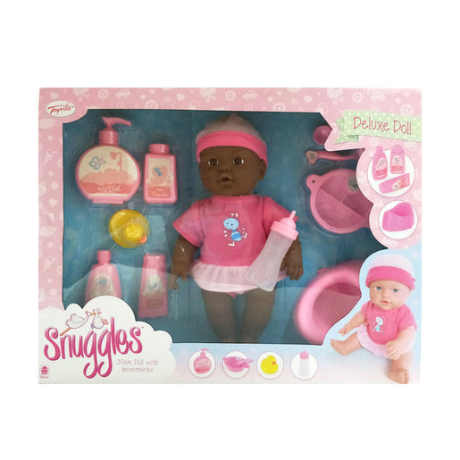 Baby Snuggles 30Cm Deluxe Doll And Accessories Dark Hair