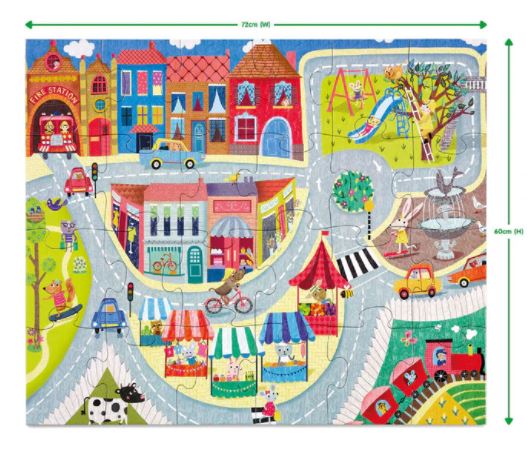Early Learning Centre Busy Town 24 Piece Floor Jigsaw Puzzle