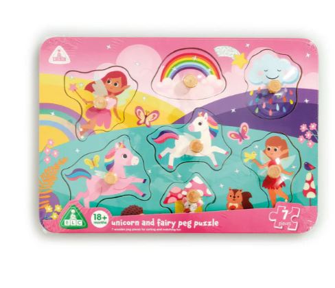 Early Learning Centre Wooden Unicorn Peg Puzzle