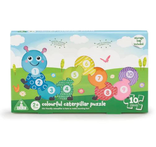 Early Learning Centre Wooden Colourful Caterpillar Puzzle 10 Pieces