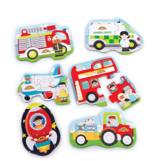 Early Learning Centre Happyland Vehicle 6 In 1 Jigsaw Puzzle
