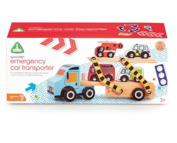 Early Learning Centre Wooden Emergency Car Transporter