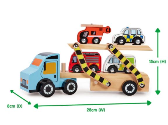 Early Learning Centre Wooden Emergency Car Transporter