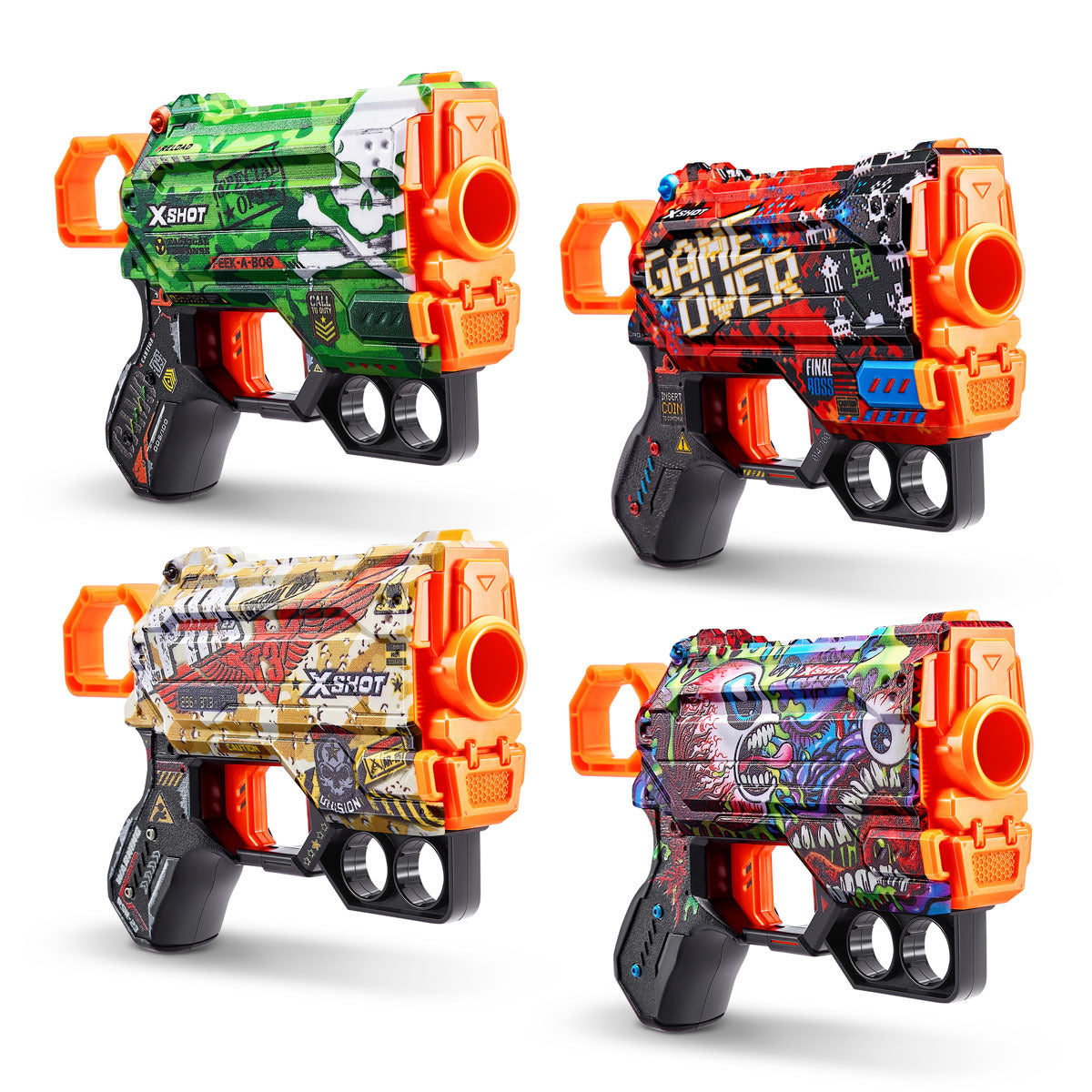 Xshot Skins Menace Blaster 4 Pack