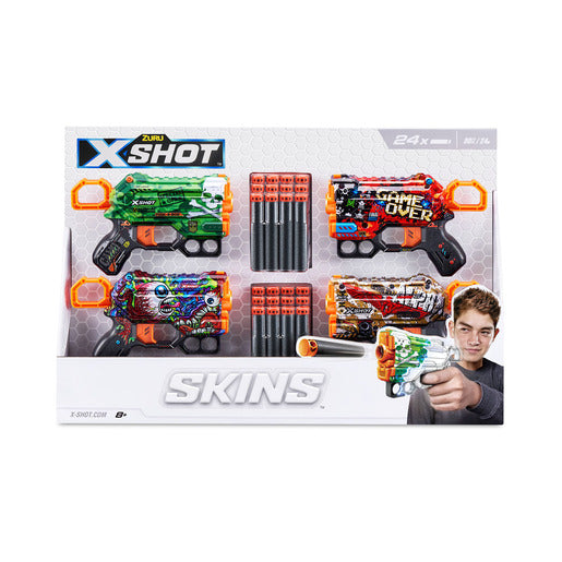 Xshot Skins Menace Blaster 4 Pack