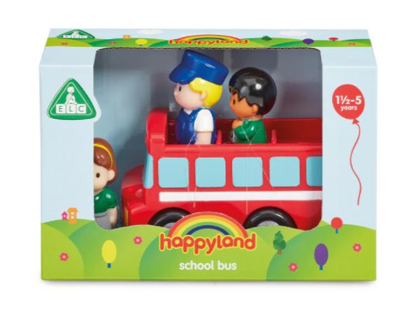 Early Learning Centre Happyland School Bus With Driver And Children Figures