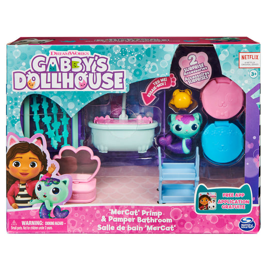 Gabby'S Dollhouse Delux Room Mercat Primp And Pamper Bathroom