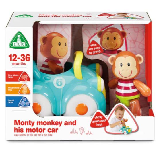 Early Learning Centre Monty Monkey And His Motor Car