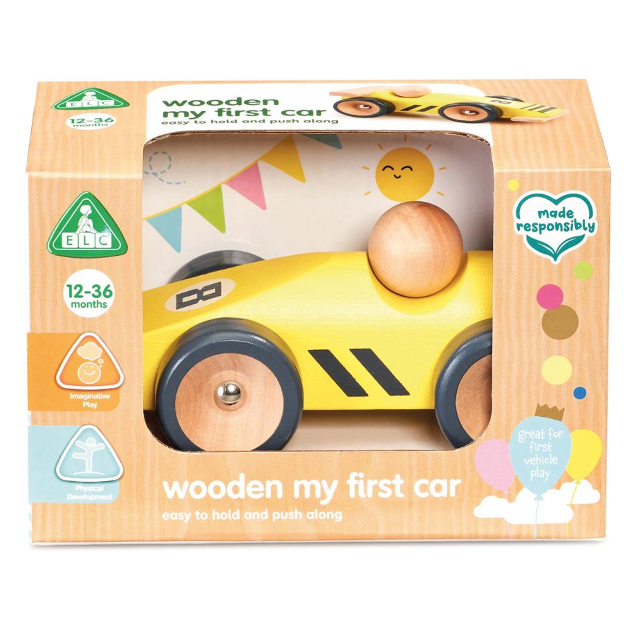 Early Learning Centre Wooden My First Car (Yellow)