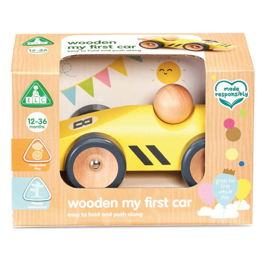 Early Learning Centre Wooden My First Car (Yellow)