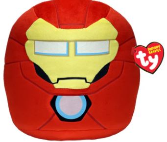 Ty Iron Man Marvel Avengers Squish-A-Boo 10 Inch Beanie Soft Plush Toy
