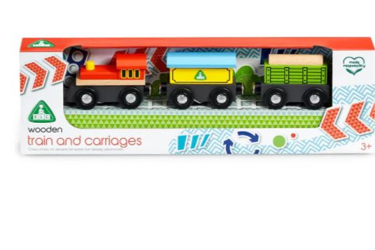 Early Learning Centre Wooden Train And Carriages
